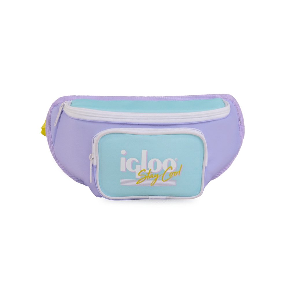 108188-1 BOLSA TERMICA IGLOO 3 LATAS FUNNY PACK RETRO LILA 63078 - Image 1