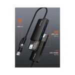 HUB USB-C 3.0 / USB-A DE 4 PUERTOS FTX-HUBT3-PB 5GBPS/5V - Image 3