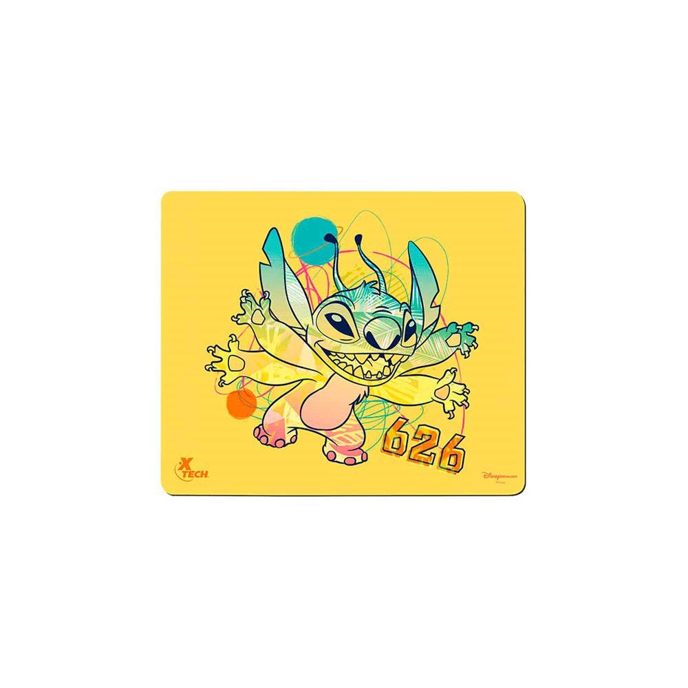 117418-1 MOUSE PAD XTECH XTA-D100ST-YL 22X18X0.2CM STITCH AMARILLO - Image 1