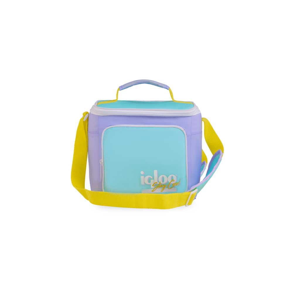 118545-1 BOLSA TERMICA IGLOO 9 LATAS VERTICAL LUNCH RETRO LILA 63082 - Image 1