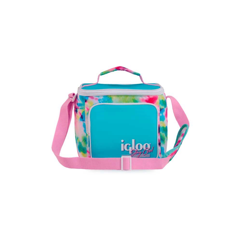 118569-1 BOLSA TERMICA IGLOO 9 LATAS VERTICAL LUNCH RETRO CELESTE 63085 - Image 1