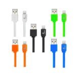 CABLE XTECH LIGHTNING XTG-236 ON-THE-GO 1M BLA/NEG/VER/AZU/NAR UNIDAD