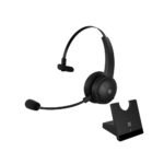 AURICULAR CON MICROFONO KLIP KCH-905 CRYSTALCOM PRO C/BASE WIRELESS/BT/1JACK NEGRO