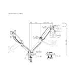 SOPORTE P/2MON FTX FTX46-C024E 17" A 32" 9KG/ART/INC/GIR/ROT180°/NEGRO - Image 6