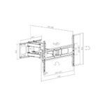SOPORTE P/TV FTX FTX80-466A 37" A 86" 60KG ART/INC5°/GIRO60°/NEGRO - Image 3