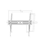SOPORTE P/TV FTX FTX38-69T 43" A 100" 75KG/INC5°/FIJO NEGRO - Image 3