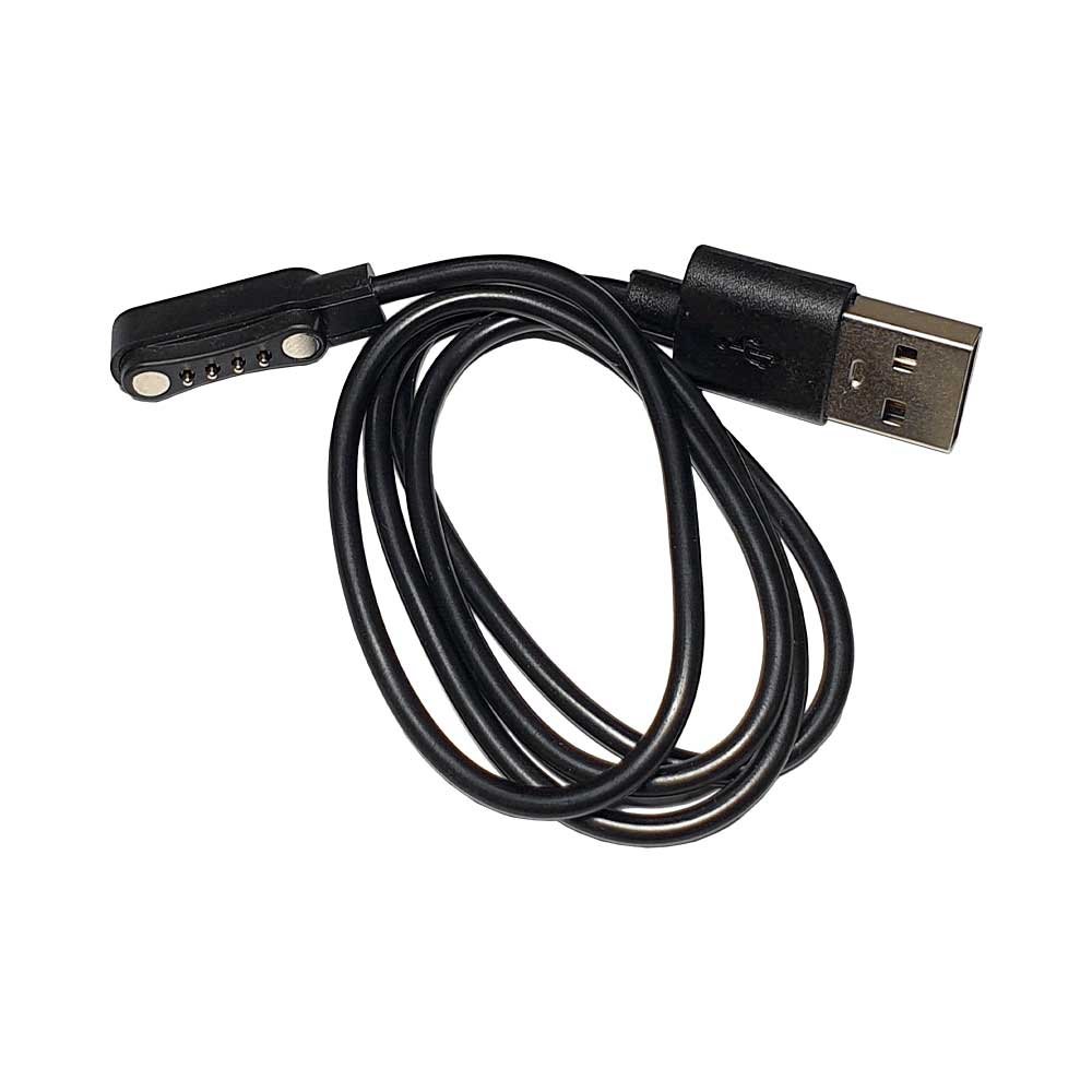 133951-0 CABLE CARGADOR SMARTWATCH FTX 4 PINES NEGRO PARA K10 - Image 1