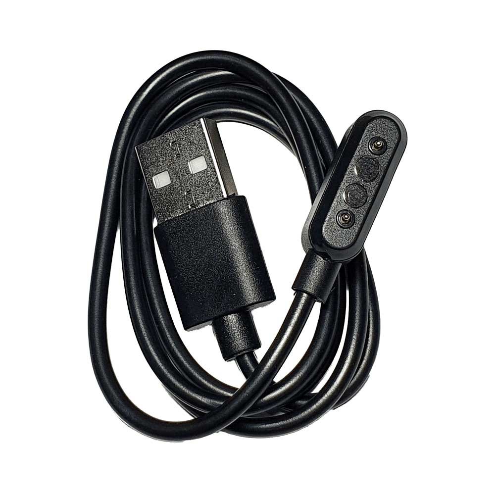134071-0 CABLE CARGADOR SMARTWATCH FTX 2 PINES VERSION 2 NEGRO P/G12 - Image 1