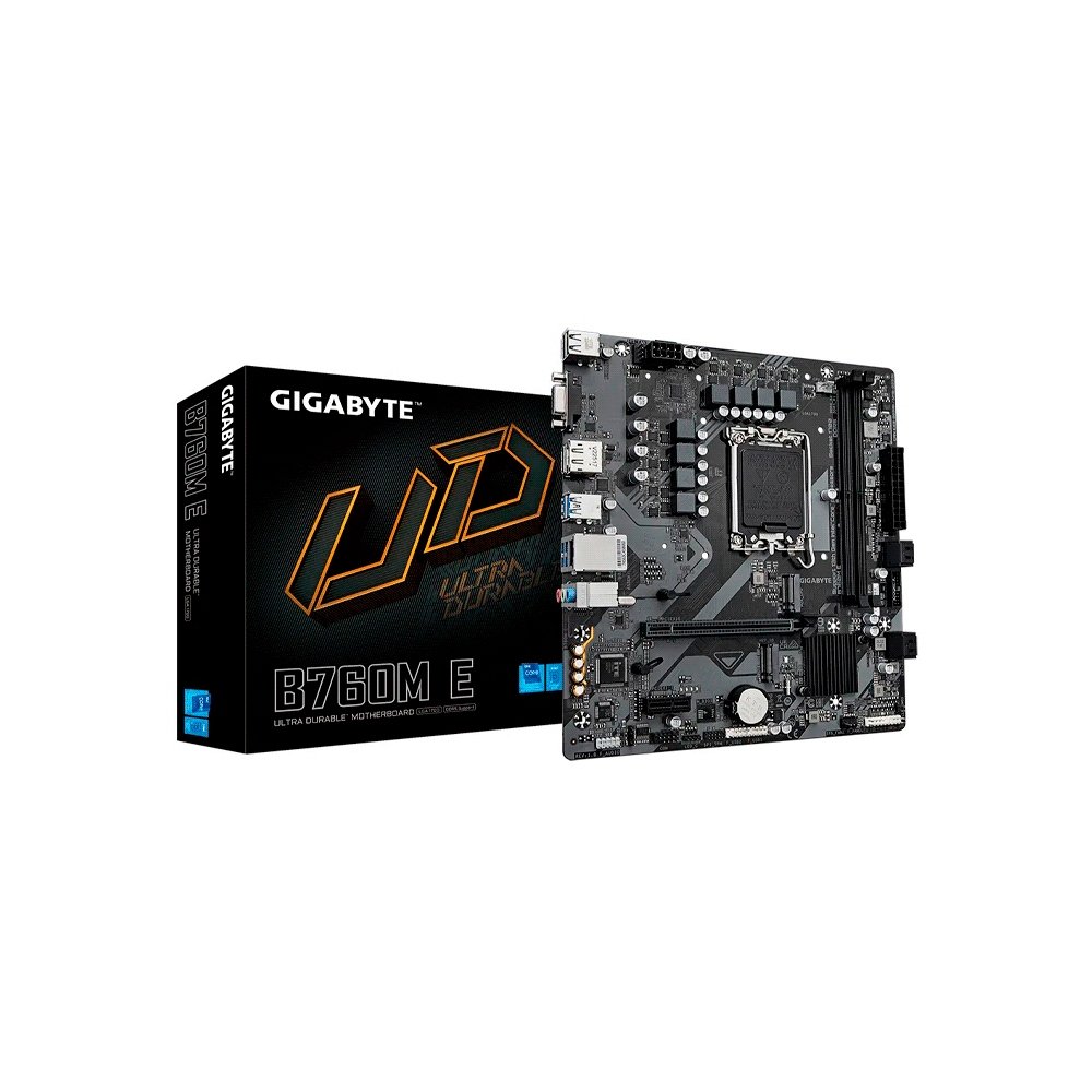 105798-0 PLACA MADRE GIGABYTE 1700 B760M E DDR5 V/S/R/HDMI/DP/2M2/USB3.2/MATX - Image 1