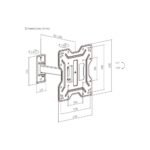 SOPORTE P/TV FTX 884 23" A 43" 30KG/INC5°/GIR90°/NEGRO - Image 3