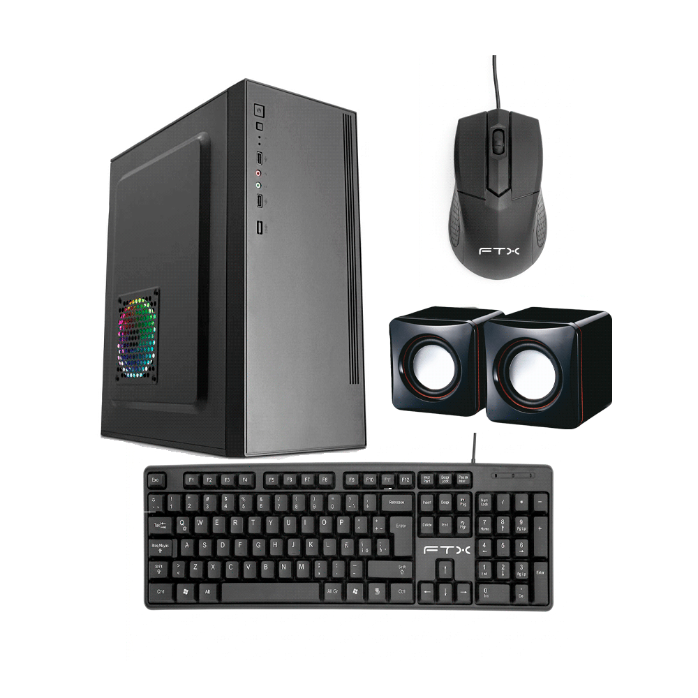 132176 GABINETE KIT FTX PCC-5W3 C/FUENTE 500W MOUSE+TECL/ESP+PARLANTE ATX/MATX/ITX - Image 1