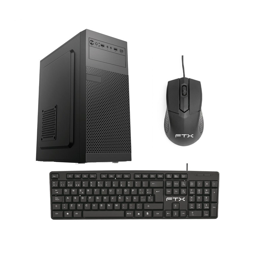 132350 GABINETE KIT FTX PCC-5W1SK C/FUENTE 500W MOUSE+TECL/ESP ATX/MATX/ITX - Image 1
