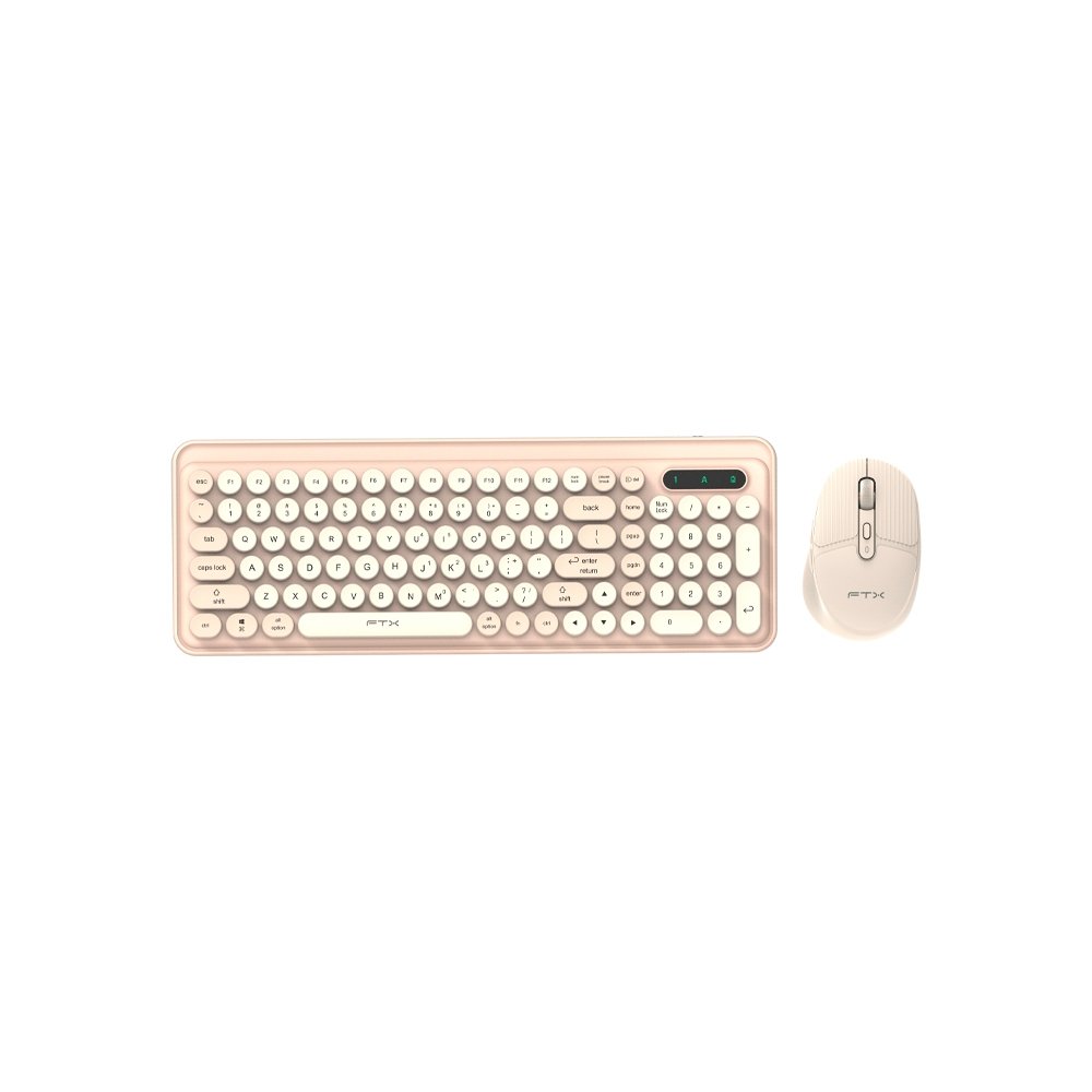 106146-0 TECLADO + MOUSE FTX WIRELESS DUAL-MODE FTXGK02 POR/GOLD - Image 1