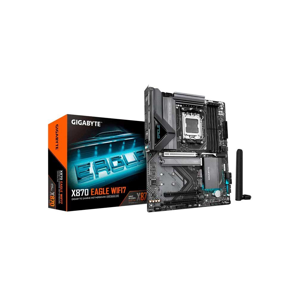 115384-0 PLACA MADRE GIGABYTE AM5 X870 EAGLE WIFI7 DDR5 S/R/HDMI/3M2/USB3.2/ATX - Imagen 1