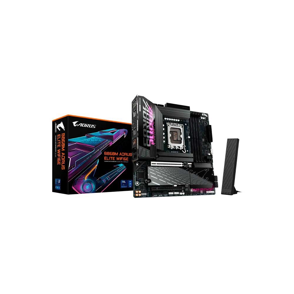 123617-0 PLACA MADRE GIGABYTE 1851 B860M AORUS ELITE WIFI6E DDR5 GIGABYTE S/R/HDMI/DP/3M2/USB/MATX - Imagen 1
