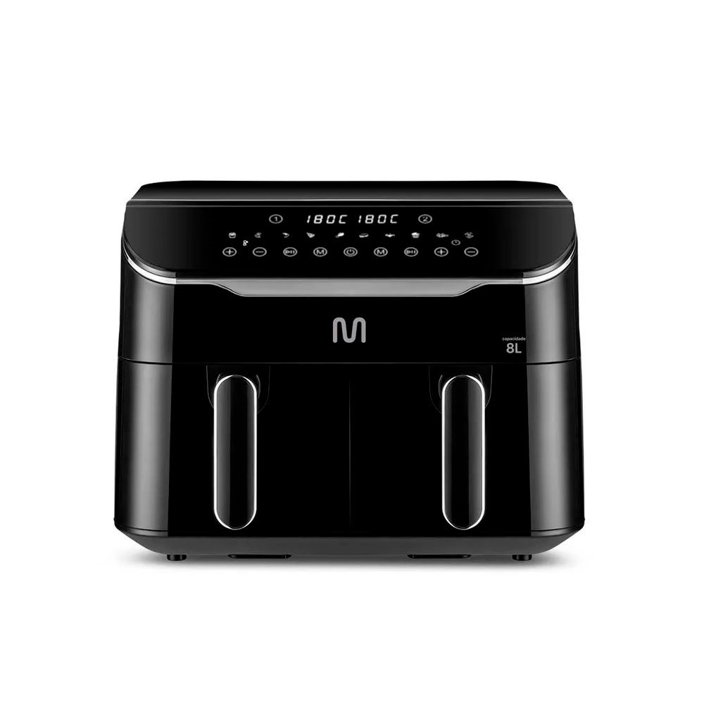 98496-0 FREIDORA SIN ACEITE MULTILASER GO220EUR 8L 2500W 220V 2 GAVETAS NEGRO - Image 1