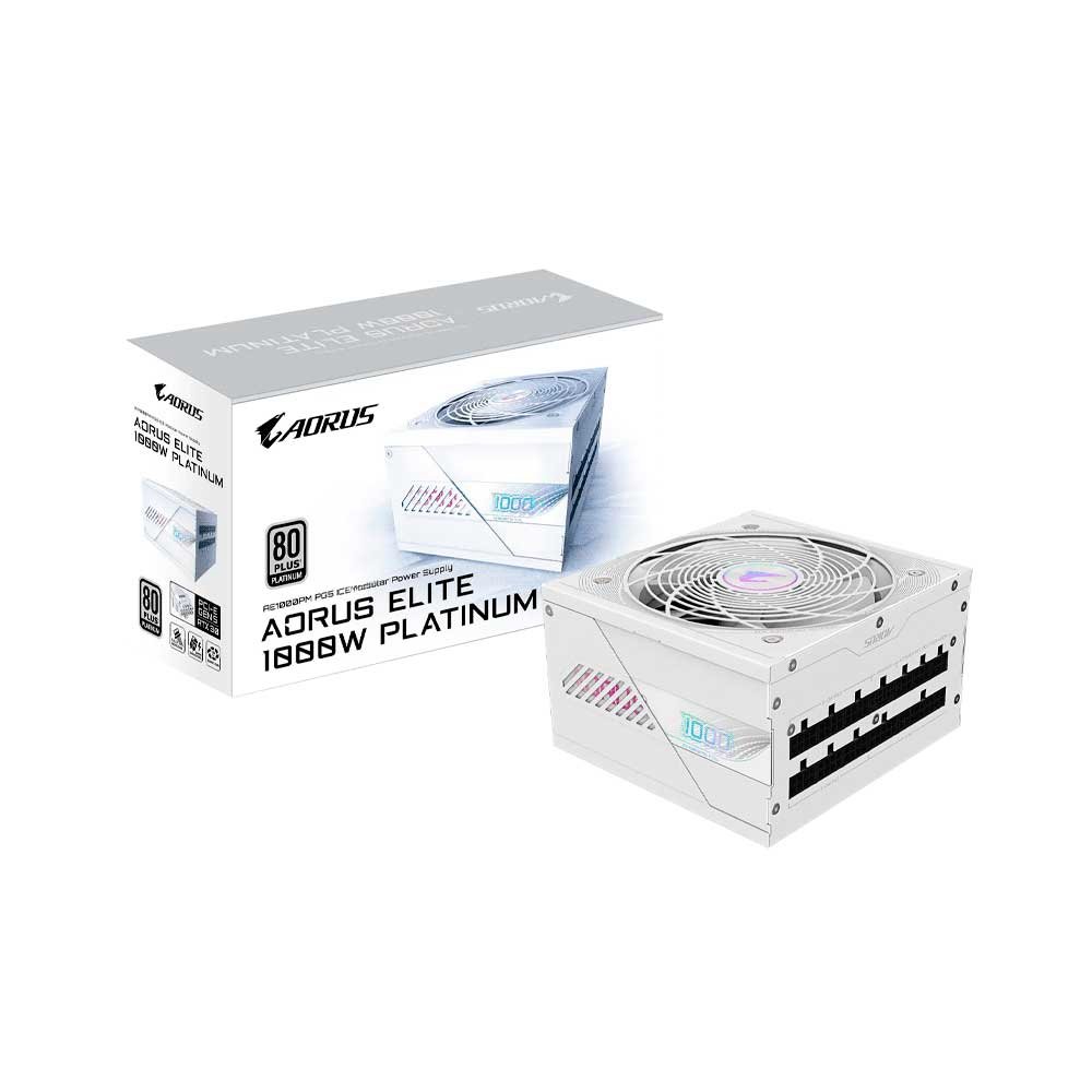 132763-0 FUENTE GIGABYTE 1000W 80PLUS PLATINUM FULL MODULAR BIVOLT GP-AE1000PM PG5 ICE - Imagen 1