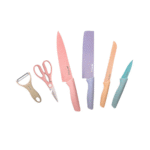 SET DE COCINA MULTIFUNCION FTX 6UNI CUCHILLOS/TIJERA/PELADOR KTS-6