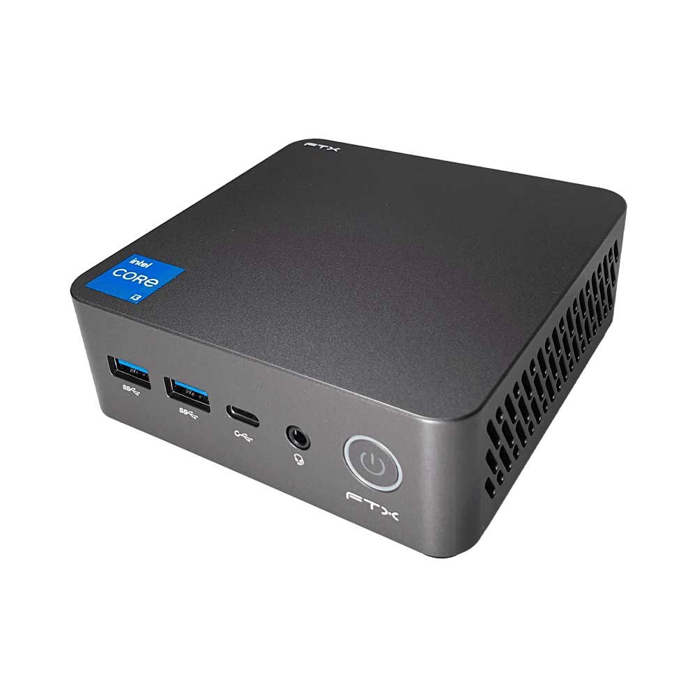 140157-0 COMPUTADORA FTX CUBE I3 1.2 8GB/256SSD/HDMI/DP/WIFI/W11H/BT/RED/USB - Imagen 1